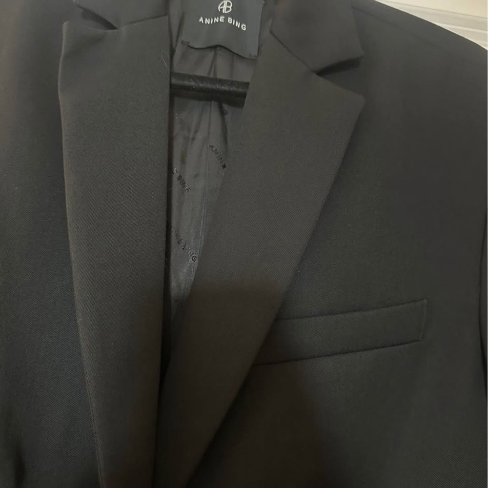 Anine Bing Black classic oversized Quinn Blazer - Picture 3 of 6
